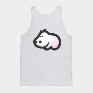 Cute Hippo Cartoon Drawing Tank Top